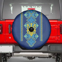 Vyshyvanka Day Spare Tire Cover Ukrainian Folk Traditions Pattern Blue Version