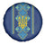 Vyshyvanka Day Spare Tire Cover Ukrainian Folk Traditions Pattern Blue Version