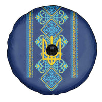 Vyshyvanka Day Spare Tire Cover Ukrainian Folk Traditions Pattern Blue Version