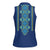 Vyshyvanka Day Women Sleeveless Polo Shirt Ukrainian Folk Traditions Pattern Blue Version