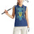 Vyshyvanka Day Women Sleeveless Polo Shirt Ukrainian Folk Traditions Pattern Blue Version