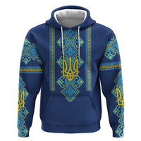 Vyshyvanka Day Zip Hoodie Ukrainian Folk Traditions Pattern Blue Version