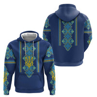 Vyshyvanka Day Zip Hoodie Ukrainian Folk Traditions Pattern Blue Version