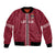 Custom Latvia Football Bomber Jacket Latvijas Go Champion Folk Pattern