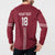 Custom Latvia Football Button Sweatshirt Latvijas Go Champion Folk Pattern
