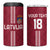 Custom Latvia Football 4 in 1 Can Cooler Tumbler Latvijas Go Champion Folk Pattern