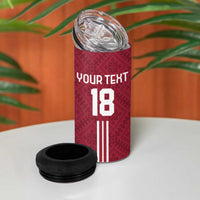 Custom Latvia Football 4 in 1 Can Cooler Tumbler Latvijas Go Champion Folk Pattern