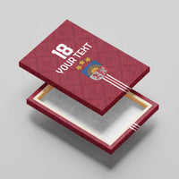 Custom Latvia Football Canvas Wall Art Latvijas Go Champion Folk Pattern