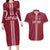 Custom Latvia Football Couples Matching Long Sleeve Bodycon Dress and Hawaiian Shirt Latvijas Go Champion Folk Pattern