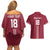 Custom Latvia Football Couples Matching Off Shoulder Short Dress and Hawaiian Shirt Latvijas Go Champion Folk Pattern