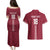 Custom Latvia Football Couples Matching Puletasi and Hawaiian Shirt Latvijas Go Champion Folk Pattern