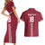 Custom Latvia Football Couples Matching Short Sleeve Bodycon Dress and Hawaiian Shirt Latvijas Go Champion Folk Pattern