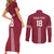 Custom Latvia Football Couples Matching Short Sleeve Bodycon Dress and Long Sleeve Button Shirt Latvijas Go Champion Folk Pattern