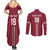 Custom Latvia Football Couples Matching Summer Maxi Dress and Long Sleeve Button Shirt Latvijas Go Champion Folk Pattern