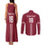 Custom Latvia Football Couples Matching Tank Maxi Dress and Long Sleeve Button Shirt Latvijas Go Champion Folk Pattern