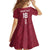 Custom Latvia Football Family Matching Off The Shoulder Long Sleeve Dress and Hawaiian Shirt Latvijas Go Champion Folk Pattern