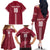 Custom Latvia Football Family Matching Off The Shoulder Long Sleeve Dress and Hawaiian Shirt Latvijas Go Champion Folk Pattern