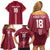 Custom Latvia Football Family Matching Off Shoulder Short Dress and Hawaiian Shirt Latvijas Go Champion Folk Pattern