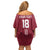 Custom Latvia Football Family Matching Off Shoulder Short Dress and Hawaiian Shirt Latvijas Go Champion Folk Pattern
