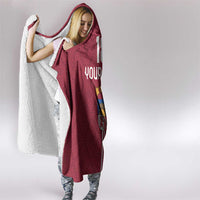 Custom Latvia Football Hooded Blanket Latvijas Go Champion Folk Pattern