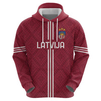 Custom Latvia Football Hoodie Latvijas Go Champion Folk Pattern