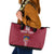 Custom Latvia Football Leather Tote Bag Latvijas Go Champion Folk Pattern
