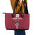 Custom Latvia Football Leather Tote Bag Latvijas Go Champion Folk Pattern