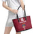 Custom Latvia Football Leather Tote Bag Latvijas Go Champion Folk Pattern