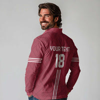 Custom Latvia Football Long Sleeve Polo Shirt Latvijas Go Champion Folk Pattern