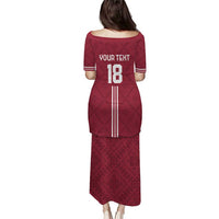 Custom Latvia Football Puletasi Latvijas Go Champion Folk Pattern