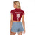 Custom Latvia Football Raglan Cropped T Shirt Latvijas Go Champion Folk Pattern