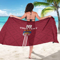 Custom Latvia Football Sarong Latvijas Go Champion Folk Pattern