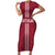 Custom Latvia Football Short Sleeve Bodycon Dress Latvijas Go Champion Folk Pattern