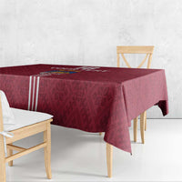 Custom Latvia Football Tablecloth Latvijas Go Champion Folk Pattern