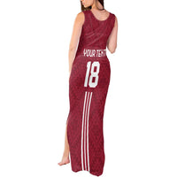 Custom Latvia Football Tank Maxi Dress Latvijas Go Champion Folk Pattern