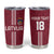Custom Latvia Football Tumbler Cup Latvijas Go Champion Folk Pattern