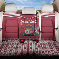 Personalized Latvia Back Car Seat Cover Latvijas Republika Folk Pattern
