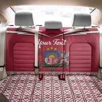 Personalized Latvia Back Car Seat Cover Latvijas Republika Folk Pattern