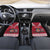 Personalized Latvia Car Mats Latvijas Republika Folk Pattern