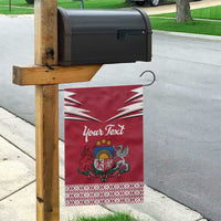 Personalized Latvia Garden Flag Latvijas Republika Folk Pattern