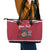 Personalized Latvia Leather Tote Bag Latvijas Republika Folk Pattern