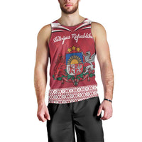 Personalized Latvia Men Tank Top Latvijas Republika Folk Pattern
