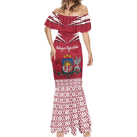 Personalized Latvia Mermaid Dress Latvijas Republika Folk Pattern