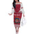Personalized Latvia Off The Shoulder Long Sleeve Dress Latvijas Republika Folk Pattern
