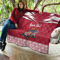 Personalized Latvia Quilt Latvijas Republika Folk Pattern