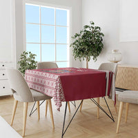 Personalized Latvia Tablecloth Latvijas Republika Folk Pattern