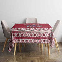 Personalized Latvia Tablecloth Latvijas Republika Folk Pattern