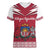 Personalized Latvia Women V-Neck T-Shirt Latvijas Republika Folk Pattern