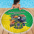 Brazil Coat Of Arms Beach Blanket With Flag Style - Wonder Print Shop