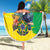 Brazil Coat Of Arms Beach Blanket With Flag Style - Wonder Print Shop